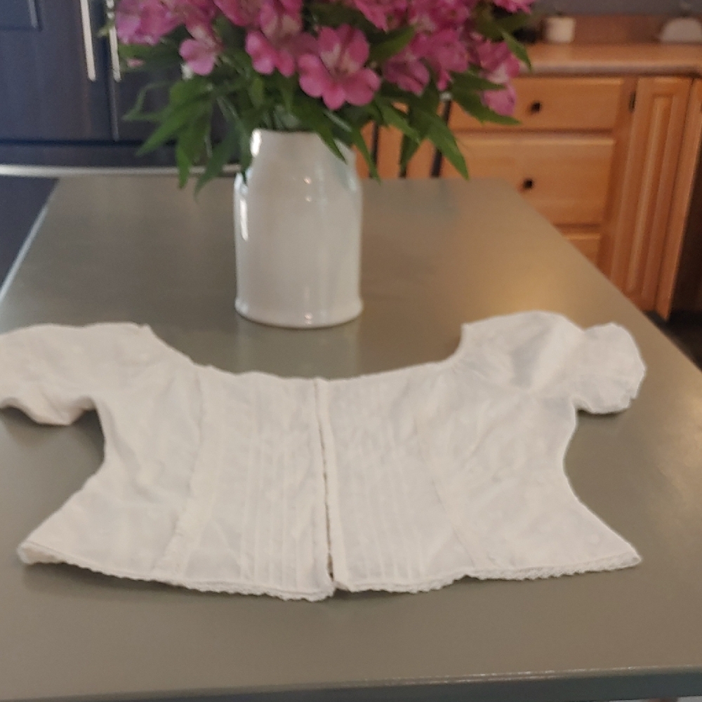 LoveShackFancy White Cropped Top